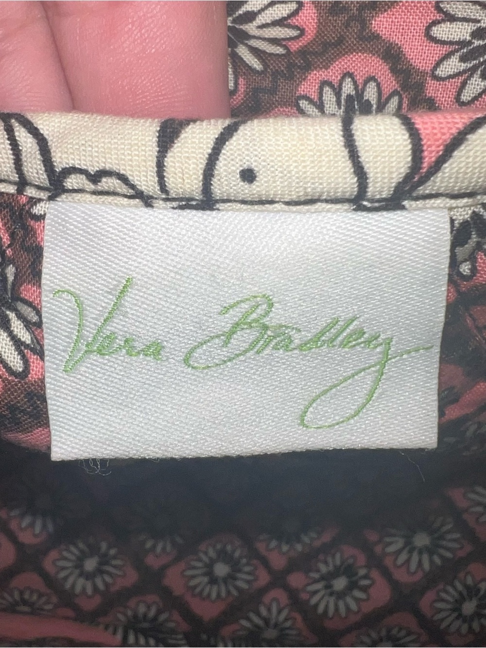 Vera Bradley Pink Floral Quilted Tote Bag Shoulder Purse Zip Top - Picture 14 of 17